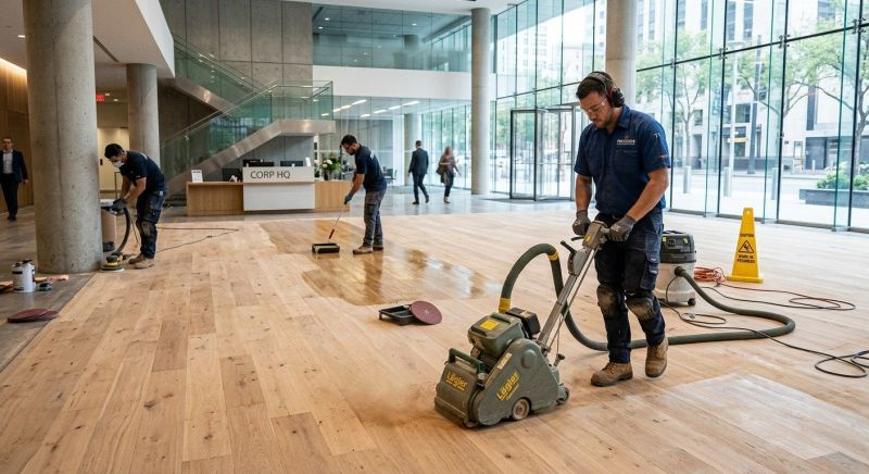 Our team working on Wood Floor Service projects in Oviedo, FL