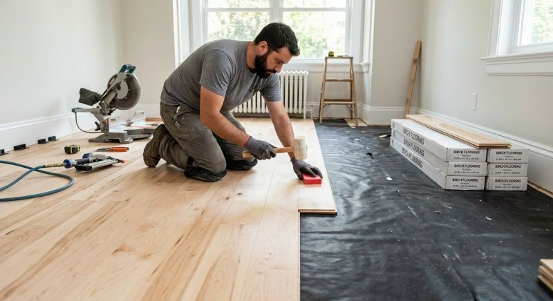 Birch Floor Installation in Oviedo, FL