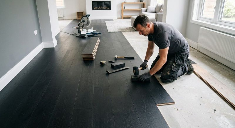 Dark Wood Floor Installation in Oviedo, FL